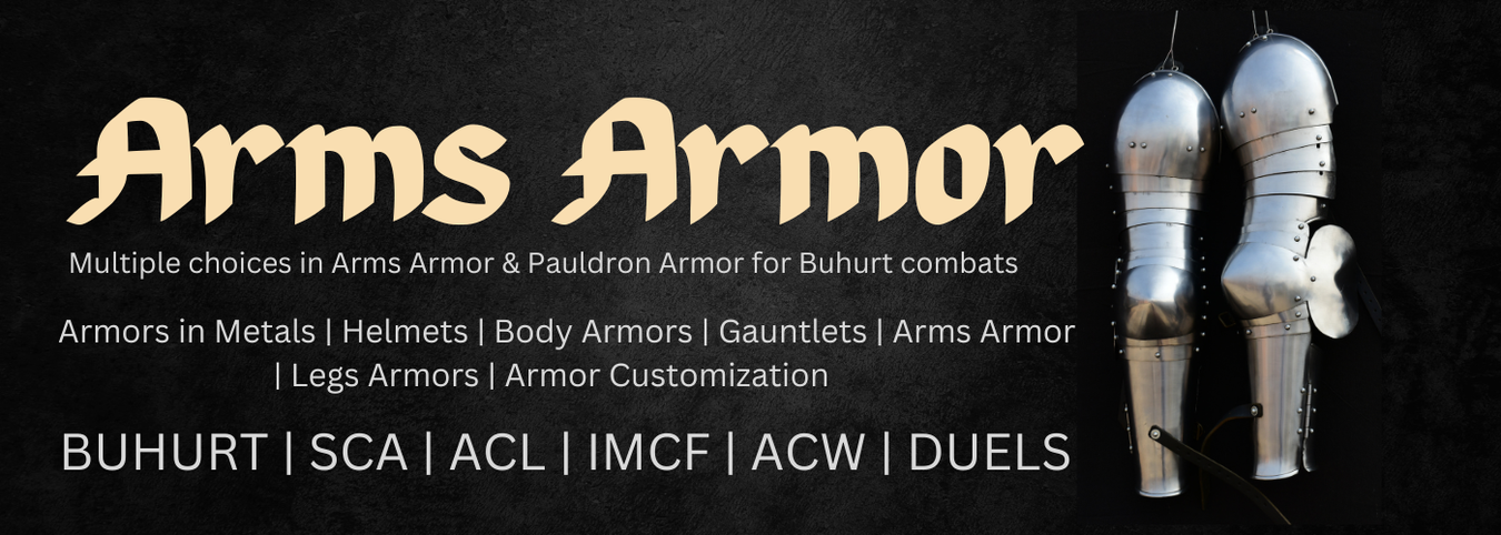 Medieval steel arms armor set for buhurt and SCA combat