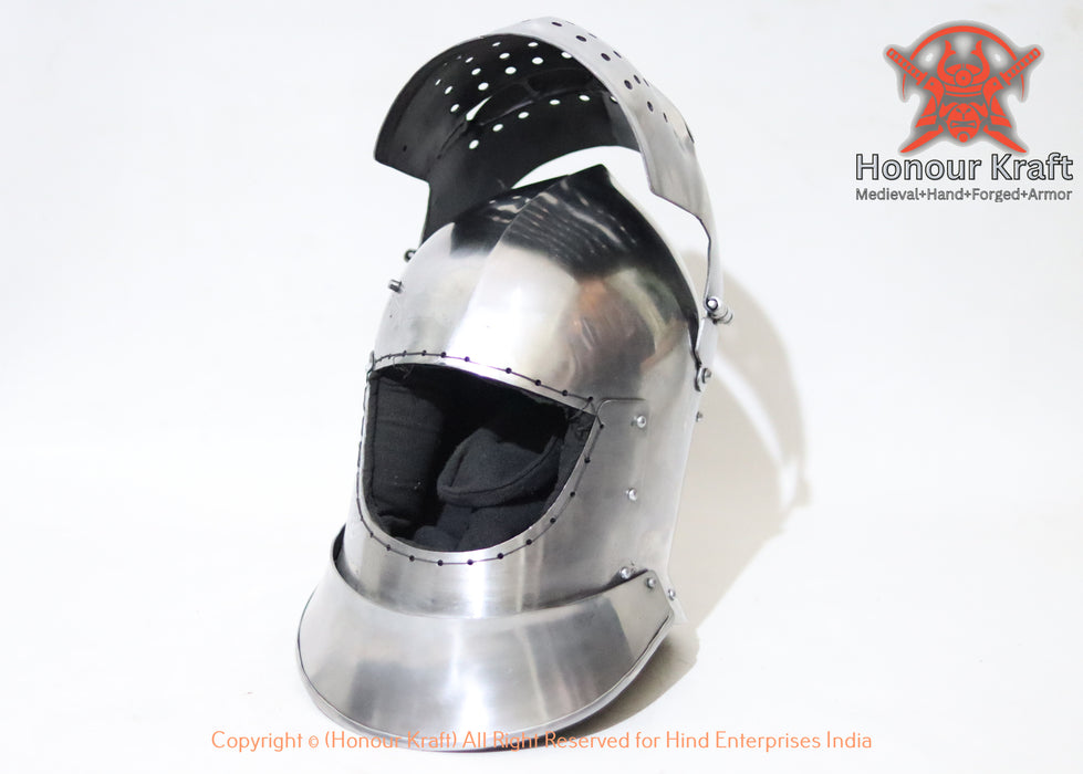 Stainless steel great bascinet armor for SCA fighting