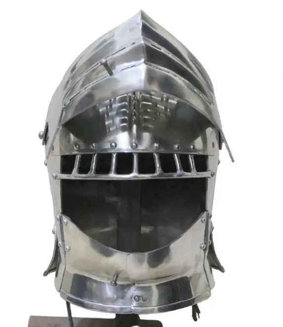 buhurt optimized bascinet helmet with interlocking design
full face protection medieval helmet for HMB