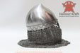Polished stainless steel Norman Phrygian helmet for historical reenactors