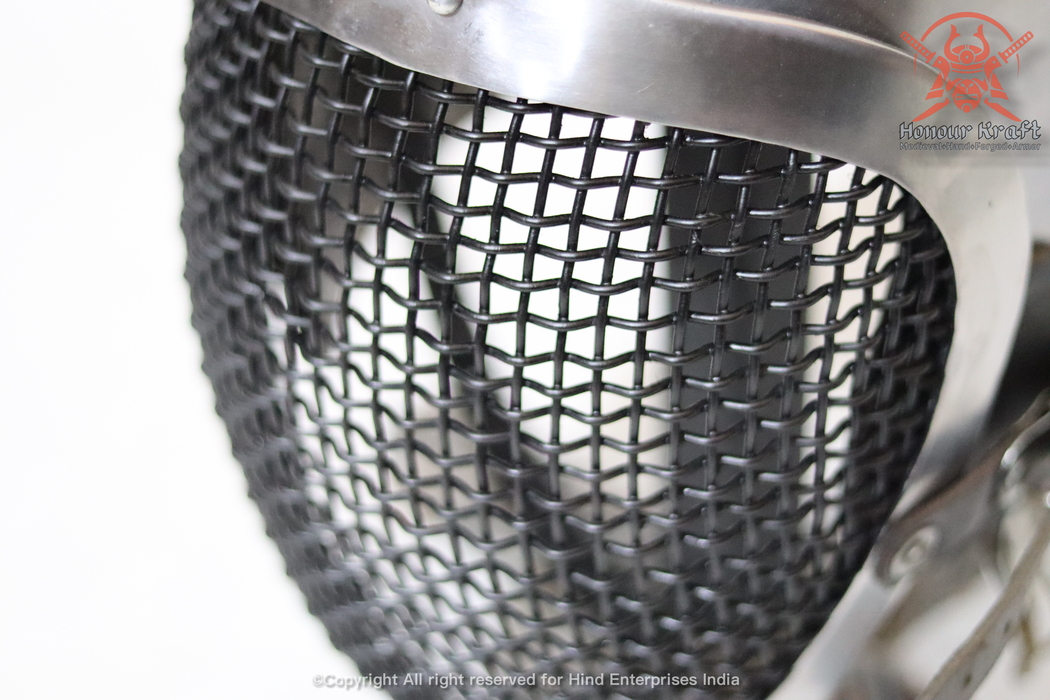 Fencing SCA Armor Helmet | HEMA Steel Combat Helmet for Buhurt, HMB & Medieval MMA