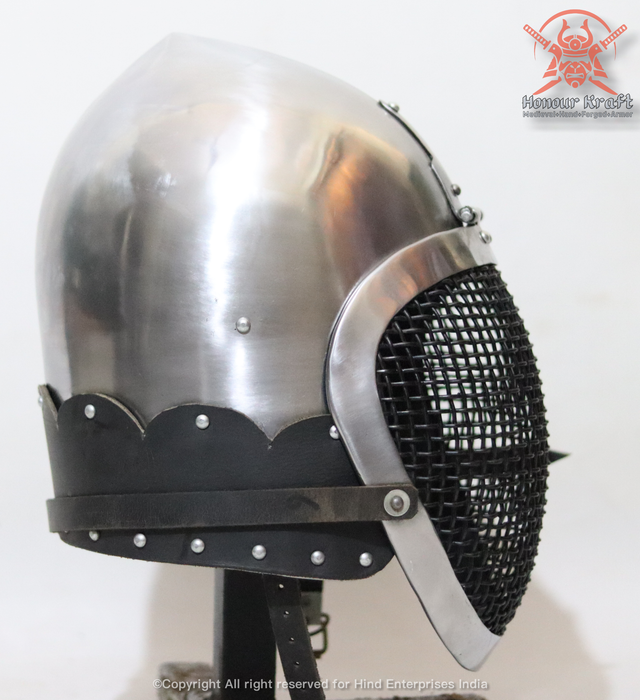 Fencing SCA Armor Helmet | HEMA Steel Combat Helmet for Buhurt, HMB & Medieval MMA