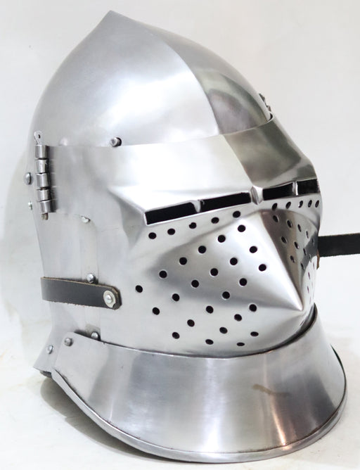 Great Houndskull Helmet for Buhurt full contact medieval combat forged by Honour Kraft
