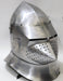 reenactment helmets, medieval armor, SCA helmets, HEMA gear, LARP armor, Viking helmets, historical reenactment, closed armet, houndskull helmet, battle-ready armor, medieval combat, handcrafted helmets, 16-gauge steel armor, 18-gauge stainless steel,