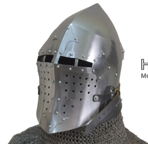Stainless steel ROA helmet medieval combat
Tempered steel ROA helmet for heavy fighting