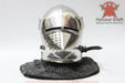 battle ready medieval helmet for SCA and buhurt
custom made bascinet helmet for ACL full contact