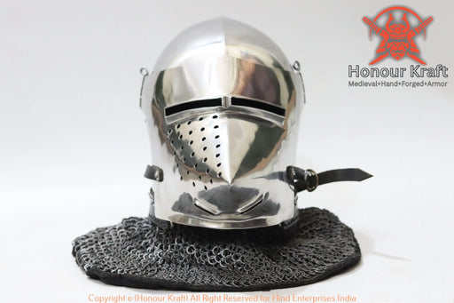 battle ready medieval helmet for SCA and buhurt
custom made bascinet helmet for ACL full contact