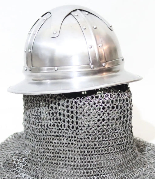 SCA heavy combat varangian helmet with padding  ACL approved medieval varangian steel helmet