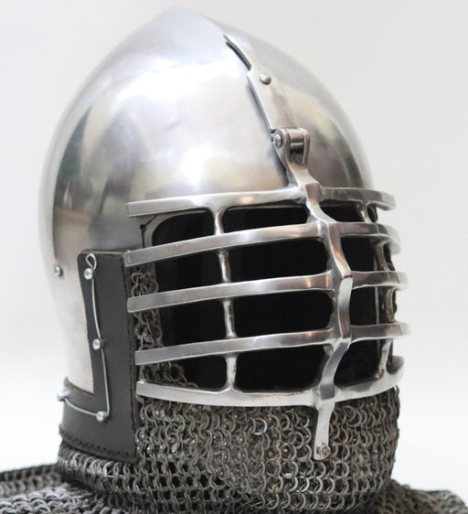 Wolf Ribs Bascinet Helmet for Buhurt Combat”
“Medieval Steel Armor Helmet for SCA Reenactment”
“HMB Wolf Ribs Helm with Face Protection”
