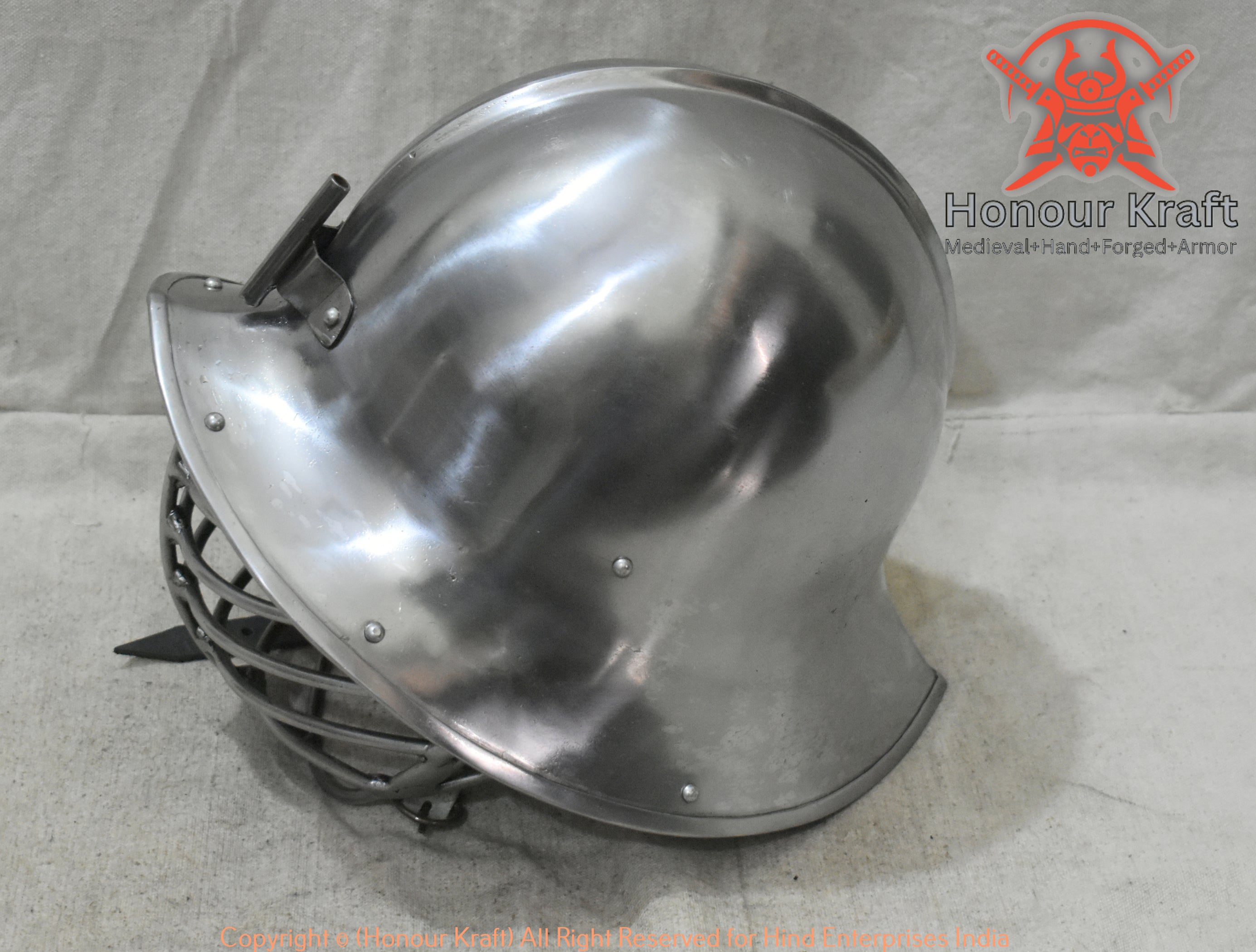 Medieval armor helmet for SCA combat Burgundian hat helmet — Honour Kraft