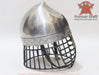 Functional 14G steel Norse helmet with forward-leaning Phrygian peak