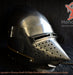 Historical Houndskull Helmet Armor inspired by 14th century medieval knight equipment.