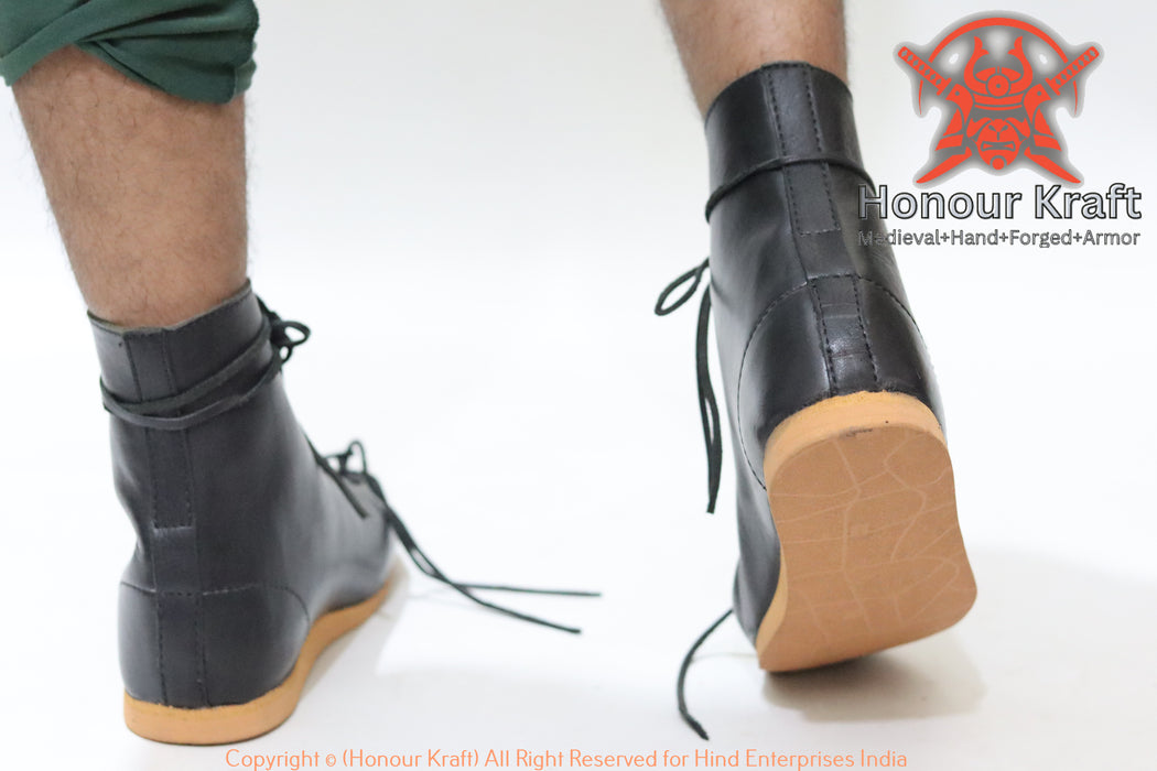 Viking reenactment boots for armored combat
