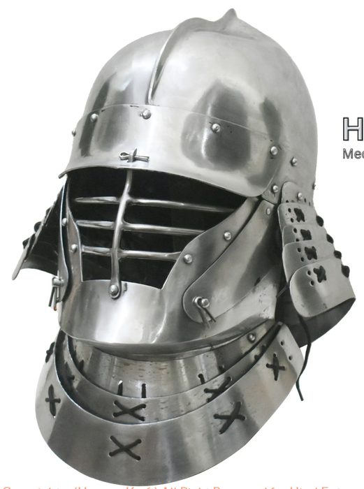 Battle ready steel Kabuto helmet for SCA heavy combat 