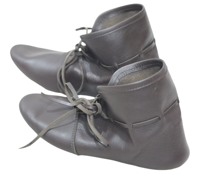 larp medieval turn shoes leather