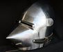 Handcrafted Medieval Houndskull Helmet Armor made from steel for LARP, SCA, HEMA, and historical reenactment.