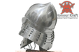SCA heavy combat Samurai armor helmet with chin strap.