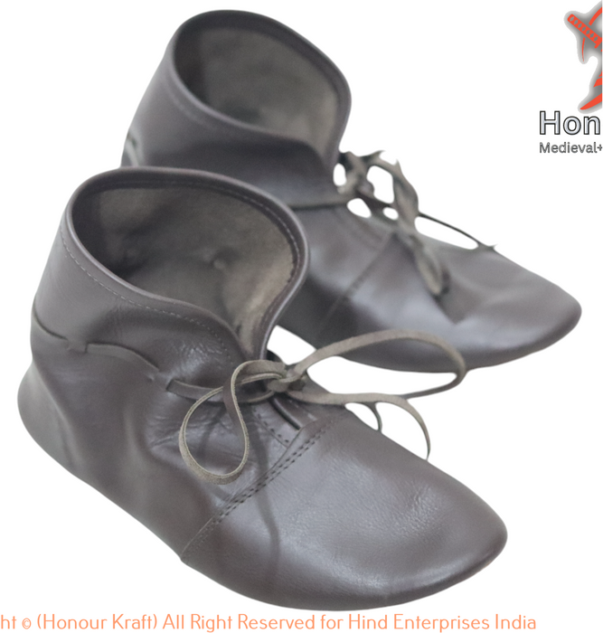 early medieval leather turn shoes