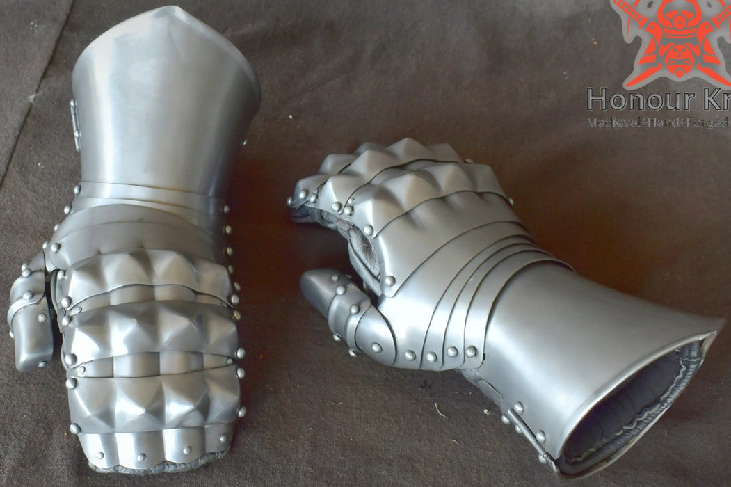 mitten gauntlet milanese hand armor for buhurt sca reenactment pair for hand armor