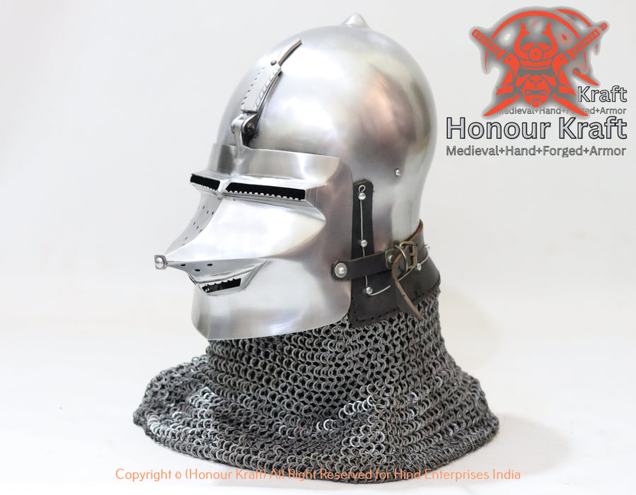 Steel Helmet, Medieval Knight Armor, LARP Helmet, SCA Helmet, HEMA Helmet, Reenactment Helmet,
