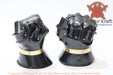 dark plated sleeping gauntlet design
medieval combat mitts blackened steel