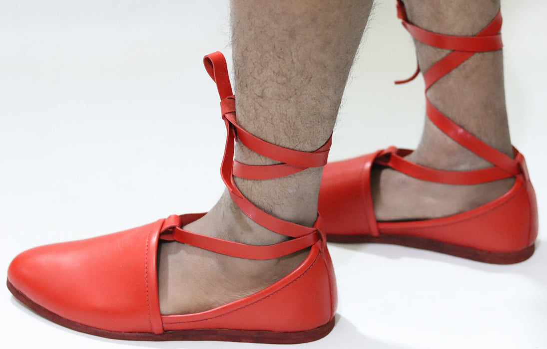 handmade roman low shoes leather