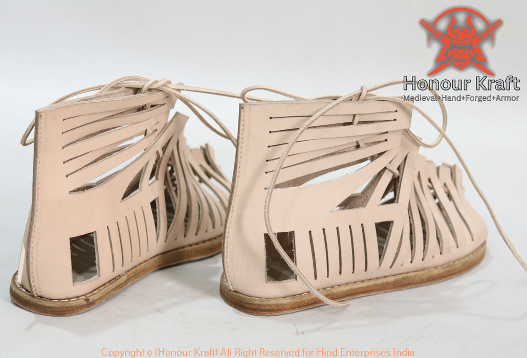 historical roman gladiator footwear leather