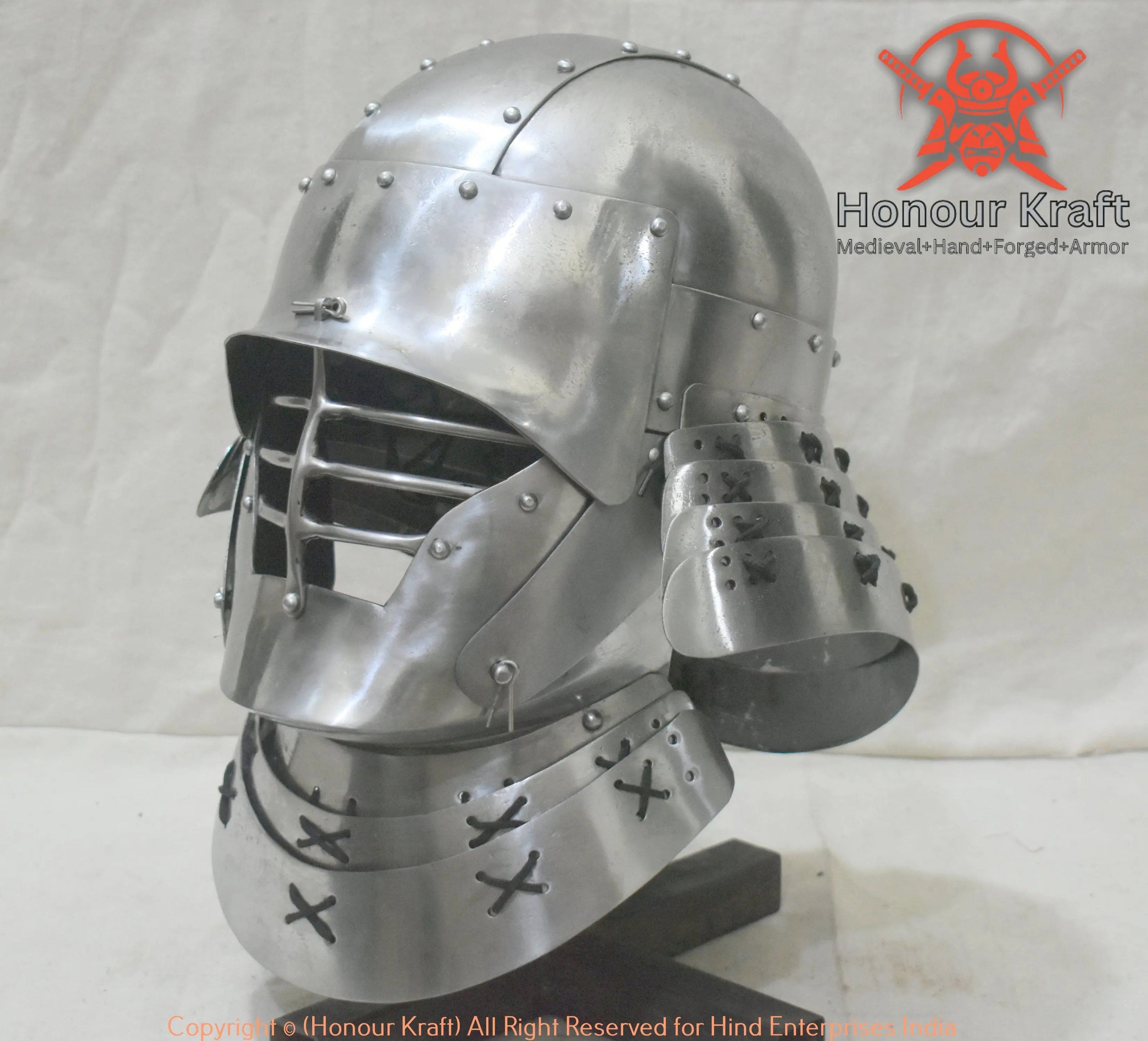 Samurai Zunari Helmet for SCA Armored combat - Honour Kraft