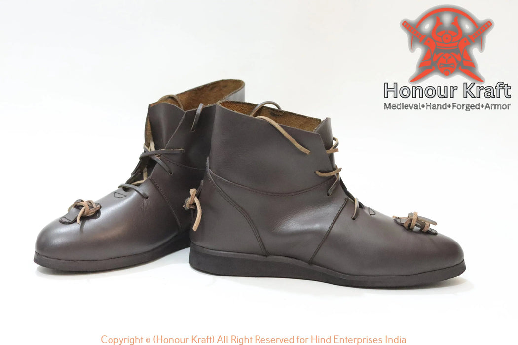 Full contact medieval armor combat footwear