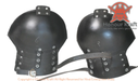 medieval shoulder cops with leather straps