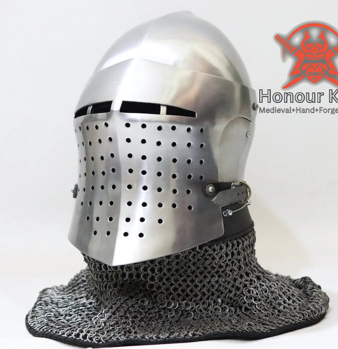 Spoleto bascinet helmet armor for buhurt hmb and sca combat