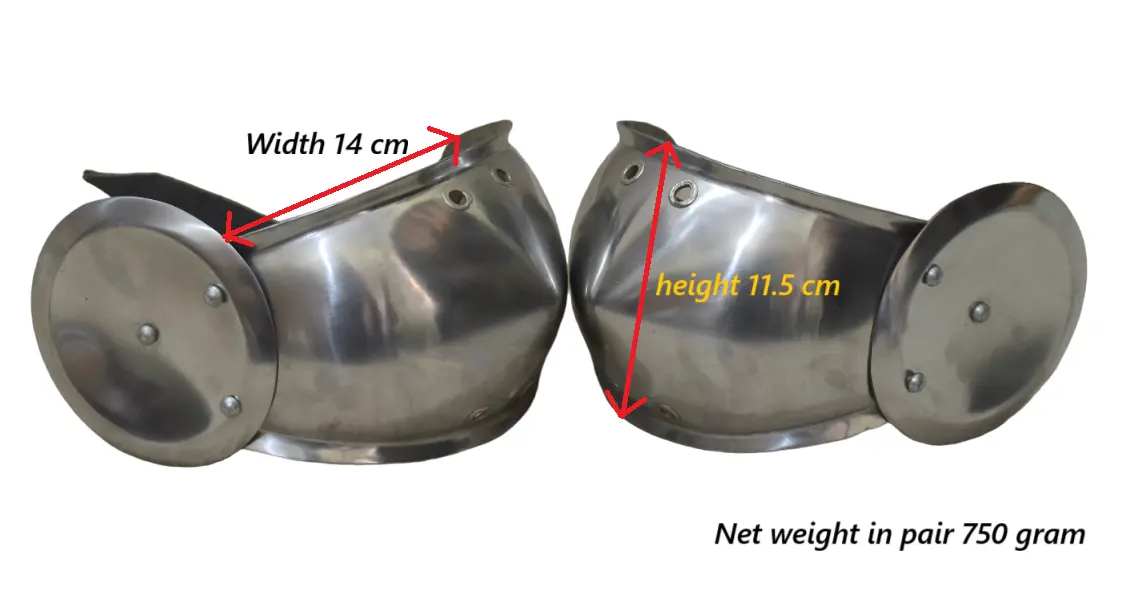 steel elbow armour
medieval elbow protection
buhurt elbow cops