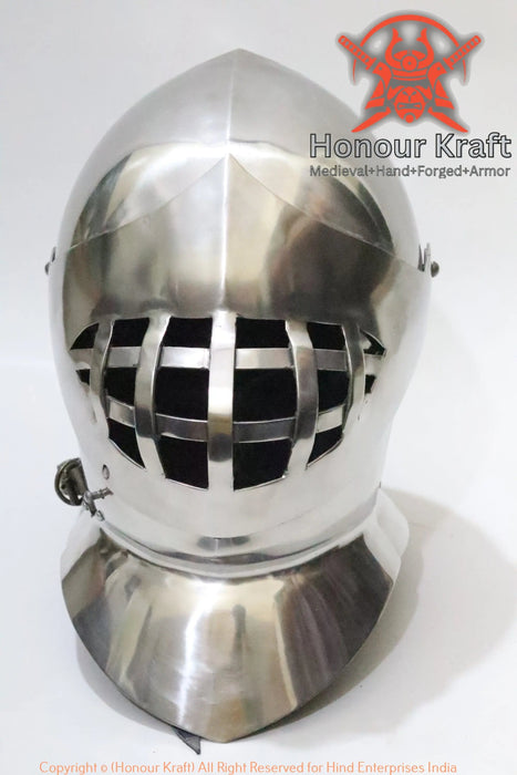Custom made buhurt helmet, grand victor bascinet helmet armor