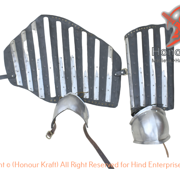 buhurt legs armor, hmb armor, splinted legs armor
