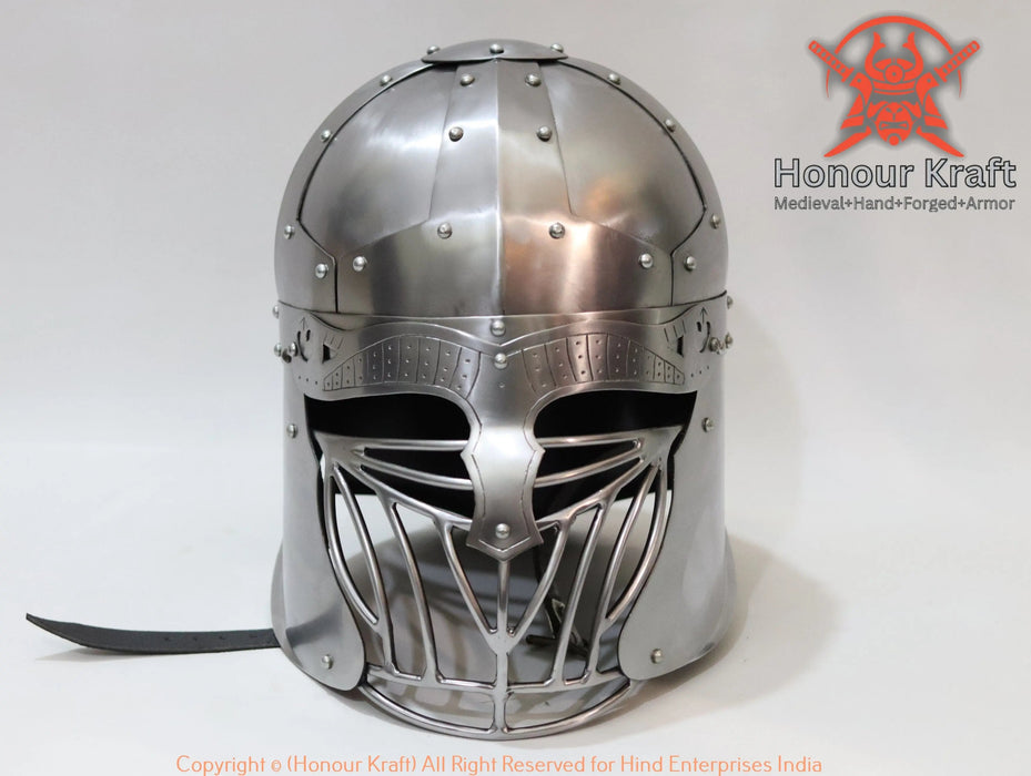 SCA legal Viking nasal helmet with protective bar grill face cage