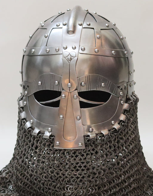 Battle ready 14 gauge steel Viking Oland helmet for SCA combat