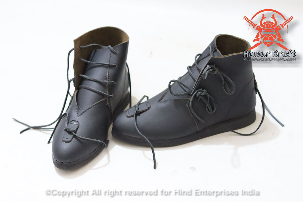 Reinforced leather viking boots for hmb fighting