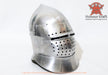 14th century great bascinet helmet with padded liner