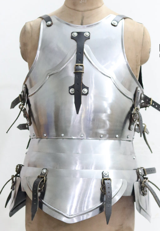 Medieval armor vest on a mannequin with 'Honour Craft' branding. buhurt armor, medieval steel body armor, ar,or for medieval mma buhurt fight armor,