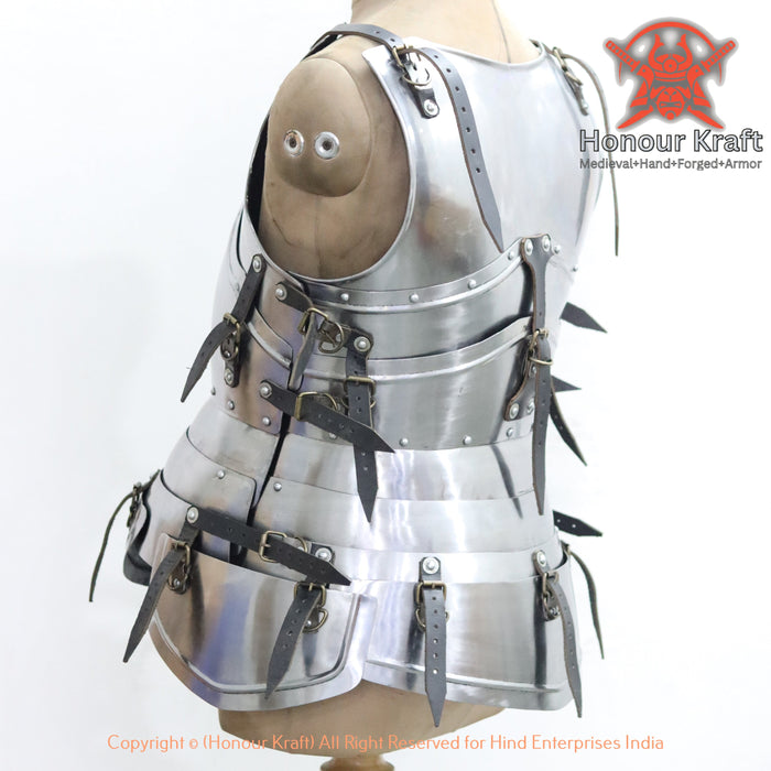 Historical medieval steel breastplate armor