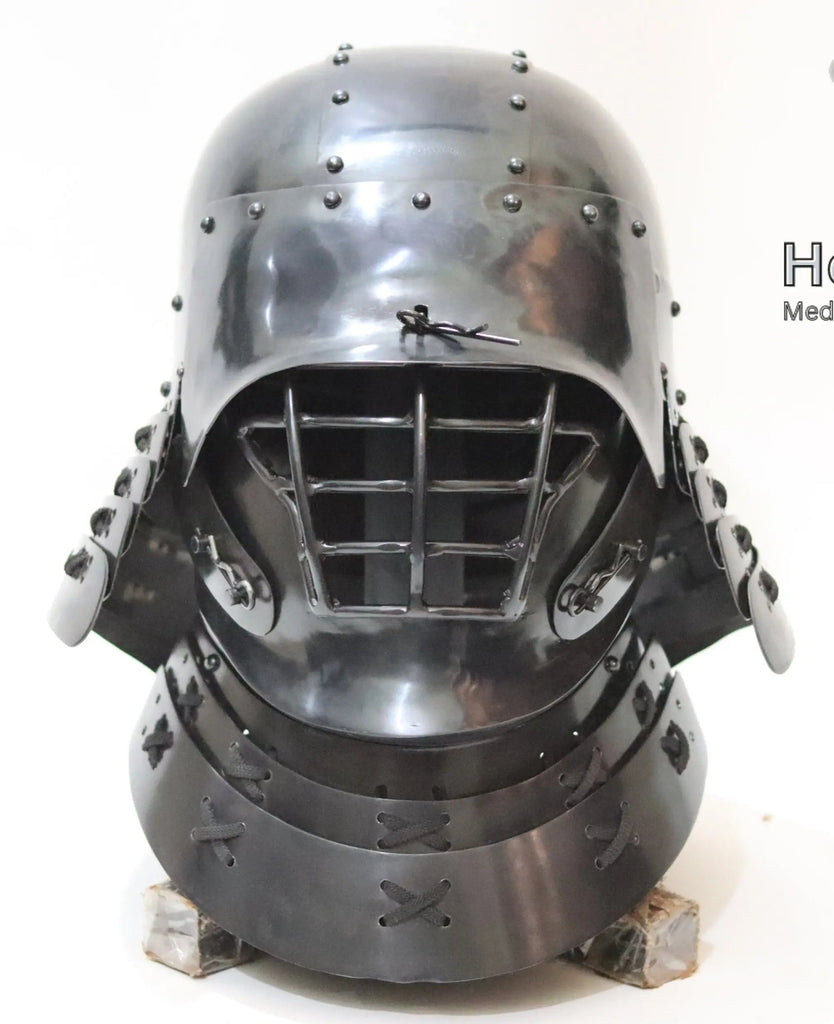 buhurt training gear Samurai Zunari Helmet Armor for Combat Blackened T-1 e802d8ece27738e8f9e6c8302b1454cf__selle_velo Fahrradhelm für die Stadt Farbe:Off-White