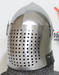 colander helmet for buhurt combat
medieval colander helm steel
perforated visor helmet for HMB