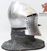Medieval italian spoleto bascinet helmet made from steel