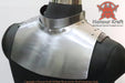steel neck gorget with spine protection for buhurt