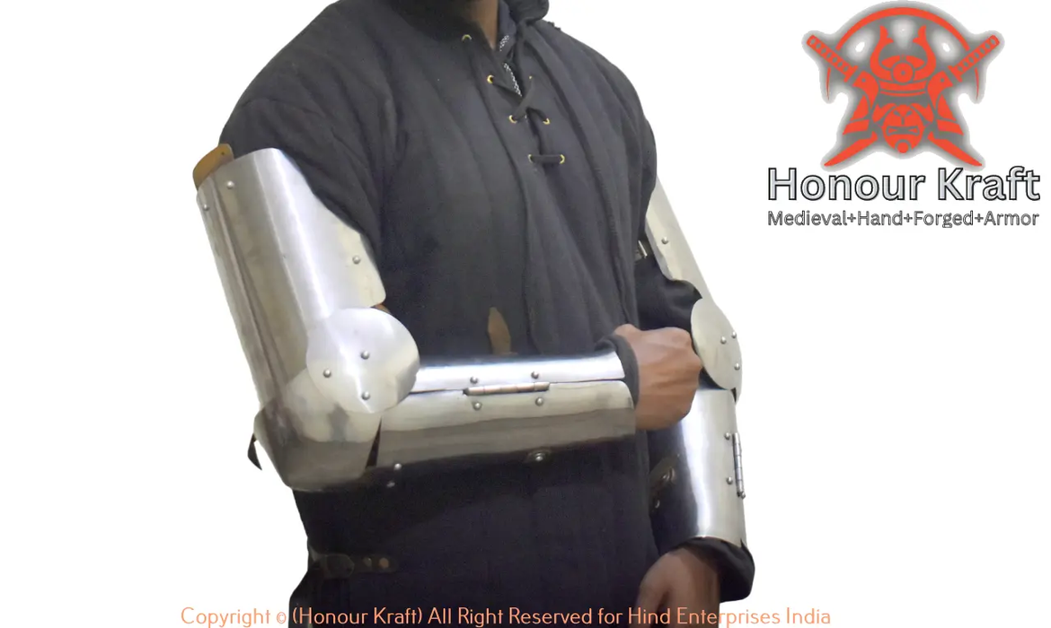 medieval floating arm armor steel