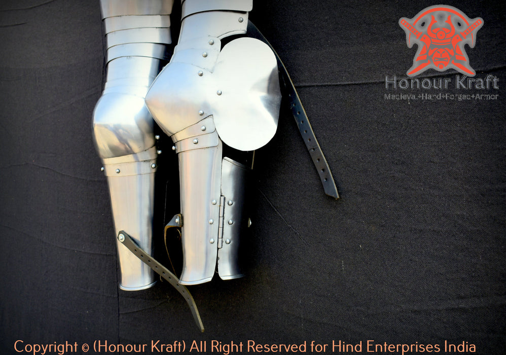 medieval elbow cop and vambrace armor set