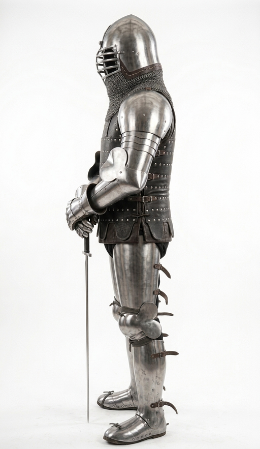 Steel Buhurt helmet with protective visor for medieval armored combat