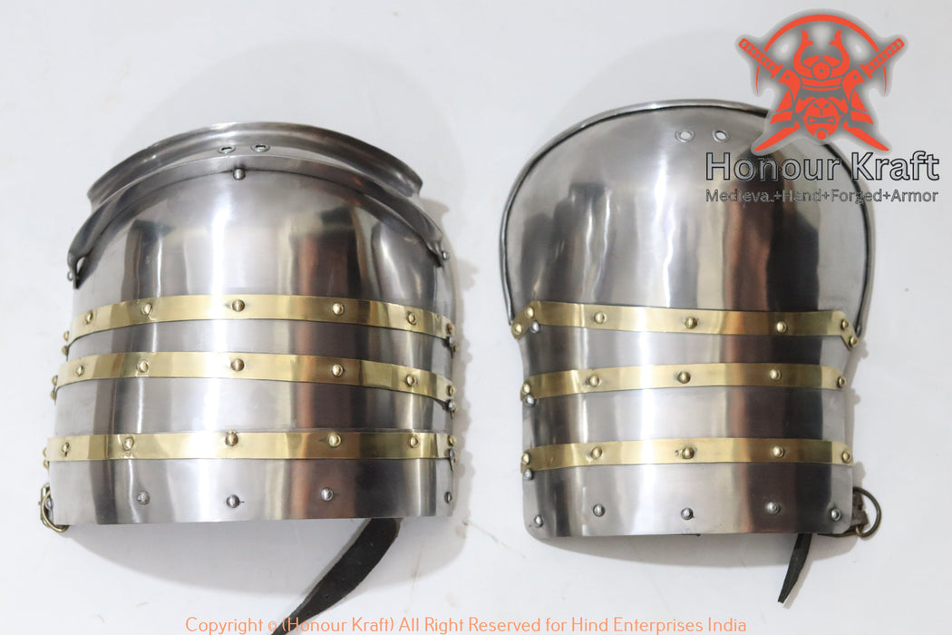 15th century italian pauldron shoulder armor combat pair