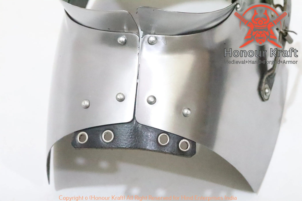 Neck Gorget Steel Spine Protection Armour for hmb buhurt Honour Kraft