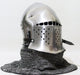 medieval steel helmet for full contact buhurt